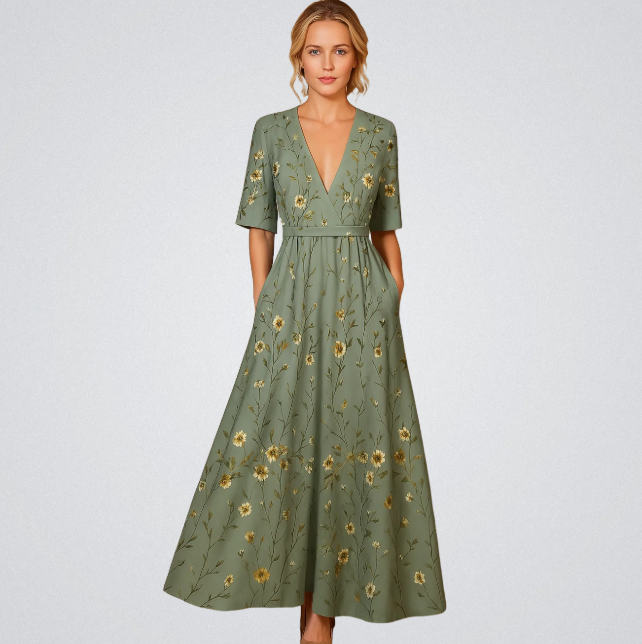 Elisa - Elegantes Wickelkleid mit Blumen